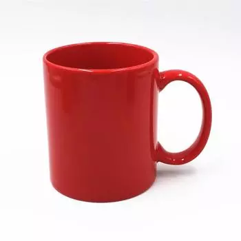 Цветная керамическая кружка, Цветная глазурованная керамика, Рекламная кружка, Кофейная кружка, Подарочная кружка для воды 11 унций 301-400ml красный