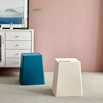 Цветная клавиатура Пластиковый табурет Креативный простой стол для гостиной Табурет для ног Минималистская клавиатура Клеевая скамья Многофункциональная мебель белый