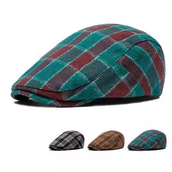 Цветная клетчатая кепка-бейсболка для женщин и мужчин, осенне-зимняя кепка с большой головой, берет чёрный