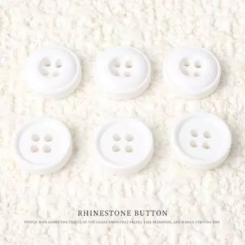 Цветная краска-спрей смола с четырьмя пуговицами для рубашки, кардигана, пуговицы для детского топа, свитера, двухсторонние пуговицы Ivory White 11mm
