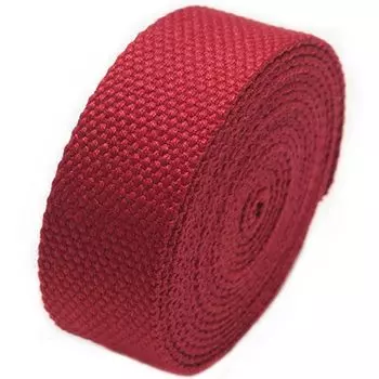 Цветная лента для пакетов YUEYAER, ширина 25 мм, рулон 10,5 м~11 м, толщина примерно. 2 мм детали для рукоделия Полиэстер, похожий на хлопок (красный)