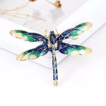 Цветная масляная брошь-стрекоза, женская брошь с мультяшной булавкой и насекомым