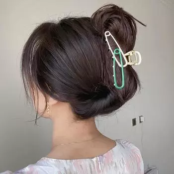Цветная металлическая заколка для волос