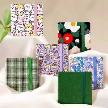 Цветная мини-книга с акварелью из ткани Цветочная мини-книга с акварельной живописью Альбом для рисования style 9