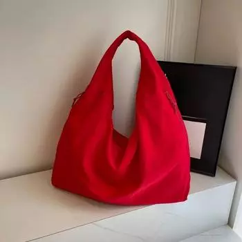 Цветная нейлоновая молния Повседневная сумка через плечо в стильном внутреннем отделении для пригородных поездок Женская сумка чёрный