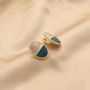 Цветная овальная женская простая ретро-спираль от комаров, ушная клипса без ушных отверстий, женская