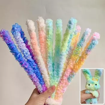 Цветная плюшевая пряжа, крутая палочка, супер толстая и ультраплотная плюшевая пряжа, кукла ручной работы, игрушка «сделай сам», принадлежности для щенков, милый подарок синий