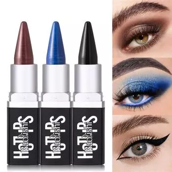 Цветная подводка для глаз с жемчугом, водостойкая, устойчивая к маслам, черная, не размазывающаяся, быстросохнущая, стойкая, легкая подводка для глаз 02#