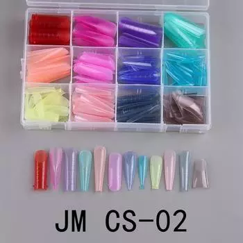 Цветная полная форма для ногтей Акриловый кристалл Наращивание ногтей 2025 Типсы для ногтей Для женщины 02