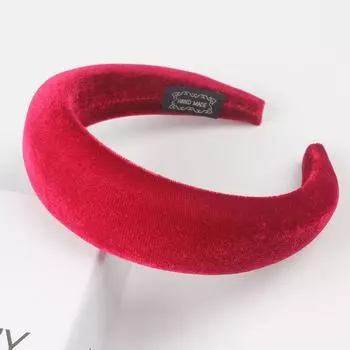 Цветная повязка на голову Бархатные аксессуары для волос Широкий обруч для волос Губчатые обручи для волос Обруч Лента Бархатная повязка на голову 3