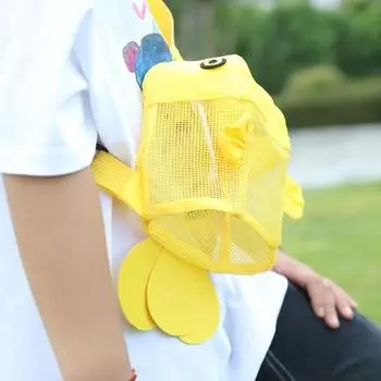 Цветная сетчатая пляжная сумка с регулируемыми плечевыми ремнями, застежка-молния, водонепроницаемая сумка из ракушек, сумка для хранения пляжных игрушек красный