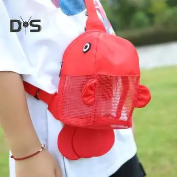 Цветная сетчатая пляжная сумка с регулируемыми плечевыми ремнями, застежка-молния, водонепроницаемая сумка из ракушек, сумка для хранения пляжных игрушек жёлтый