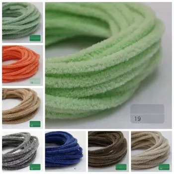 Цветная шерсть ручной работы пушистая полоска железная проволока ручной работы шенилл стебель украшения ручной работы G