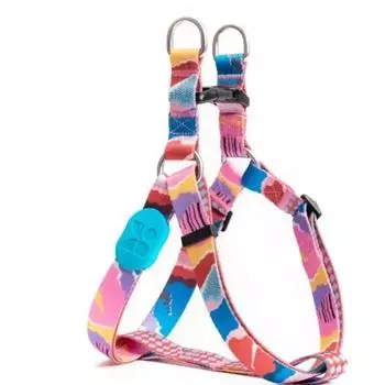 Цветная шлейка для собак для легкой ходьбы, легкая ходьба, регулируемая, легко носить, более широкий ремень, прочная, оригинальный дизайн L