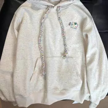 Цветная шляпа веревка женская толстовка с капюшоном милый цветной горошек женский пуловер с капюшоном корейский стиль осенний шикарный универсальный топ M