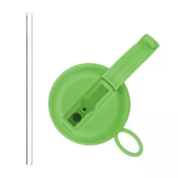 Цветная силиконовая крышка для банки с газировкой и трубочкой, простая в использовании, герметичная крышка для банки с напитками, пивом и соком зелёный