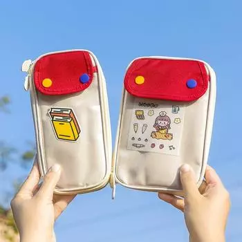 Цветная сумка-карандаш, чехол для ручек, многослойный прозрачный сетчатый чехол с отделением для хранения канцелярских принадлежностей