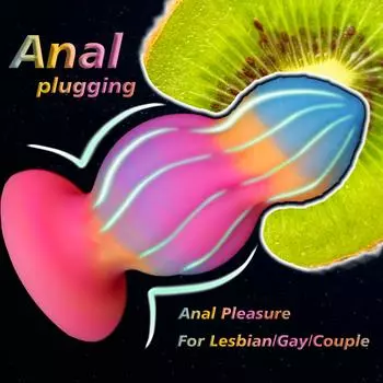 Цветная светящаяся анальная пробка SM для взрослых, секс-продукт, своего рода игрушки для любви, мастурбационная палочка, женская анальная пробка S No.