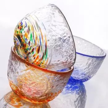 Цветная термостойкая маленькая чашка для чая Master Cup в японском стиле с узором «молоток», стеклянная чашка для саке, многоцветный декор для стола, 1 шт. 50ml