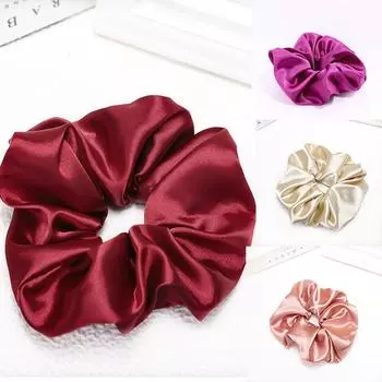 Цветная ткань, яркие шелковые аксессуары, атласные ленты, однотонная веревка, кольцо для волос, повязка для волос на голову, толстая кишка, ремесленная резина 15*6cm фиолетовый