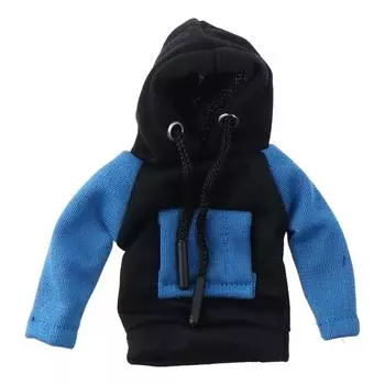 Цветная толстовка с капюшоном, чехол для рычага переключения передач автомобиля, хлопковая толстовка с забавной ручкой переключения передач, чехол для автомобиля синий/белый