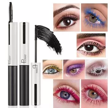 Цветная тушь для ресниц тонкая, скручивающаяся, водонепроницаемая, не размазывает тушь для ресниц 9 цветов чёрный