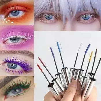 Цветная тушь для ресниц водостойкая белая тушь накладные ресницы тушь зеленая коричневая красная тушь Хэллоуин рождественский макияж для глаз косметика