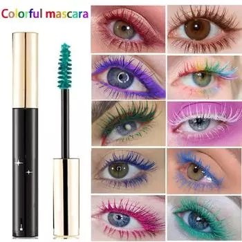 Цветная тушь для ресниц, водостойкая, красная тушь с расширенным эффектом, долговечная сине-белая тушь для макияжа на Хэллоуин, инструмент для макияжа глаз, косметика