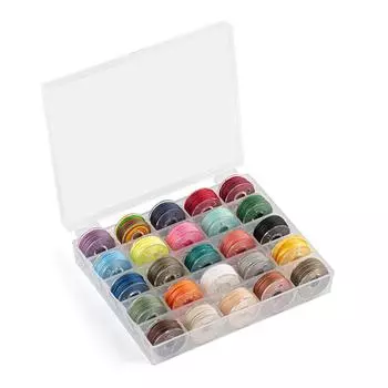 Цветная вощеная полиэстеровая нить Нить для переплета книг Швейная нить Набор ниток Принадлежности для работы с кожей Полиэстеровая текстура 25-45