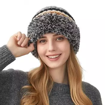 Цветная вязаная шапка Bock, женская плотная шапка с эластичной флисовой кромкой, теплая шапка хаки