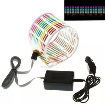 Цветная вспышка наклейка на автомобиль музыкальный ритм светодиодная лампа EL Light Lamp звуковой эквалайзер светодиодные фонари со звуковым управлением автомобильный стиль