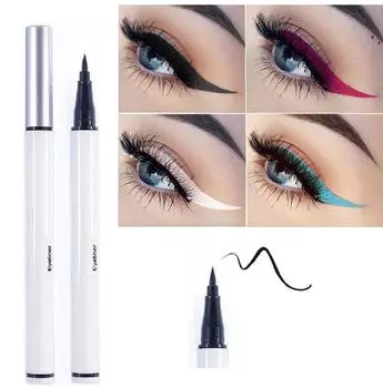 Цветная жидкая подводка для глаз Быстросохнущая водостойкая черная подводка для глаз Белый карандаш для глаз Стойкая зеленая подводка для глаз Красная ручка для макияжа глаз Косметический инструмент