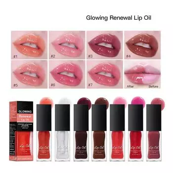 Цветное масло для губ Трансграничный Dudu Увлажняющий блеск для губ Увлажняющий цветной блеск для губ 8 мл One Size розовый