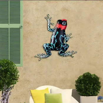 Цветное металлическое настенное украшение в виде подвесных скульптур для уличных дорожек Black Blue Red