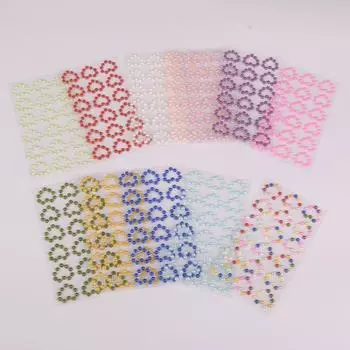 Цветное украшение для макияжа лица, 4 мм, жемчужная татуировка, наклейка, маленькое сердце, брови, кристалл, ювелирная наклейка, женские вечерние инструменты для макияжа розовый