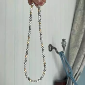 Цветное жемчужное ожерелье, нежный карамельный цвет, нишевый дизайн, легкая роскошная ключичная цепочка, цепочка для свитера, женская