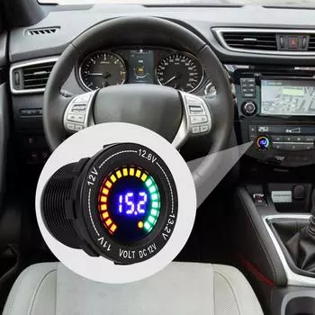 Цветной экран светодиодный алюминиевый сплав DC 12V автозапчасти для мотоцикла автомобиля лодки цифровой дисплей вольтметр