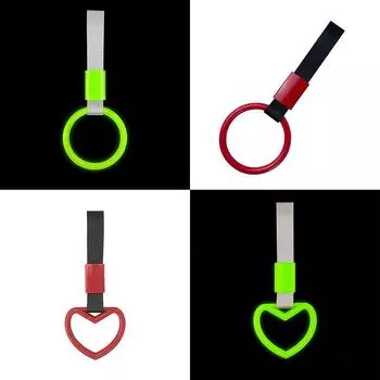 Цветной автомобильный буксировочный ремень Tsurikawa Ring Heart JDM Train Bus Handle Strap Styling Drift Charm Strap Auto Accessories
