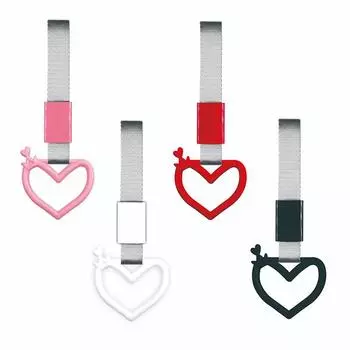 Цветной автомобильный буксировочный ремень Tsurikawa Ring Heart JDM Train Bus Handle Strap Styling Drift Charm Strap Auto Accessories