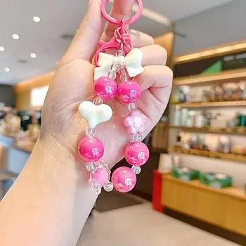 Цветной бант, бусины, телефонная цепочка, милый бант, ремешок для мобильного телефона, креативный анти-потеря телефона, короткий ремешок на запястье, кулон на рюкзак A1