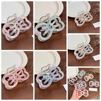 Цветной бант для волос с карбида вольфрама с ажурной геометрией для волос с когтями для волос с уксусной кислотой для вечеринок синий