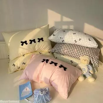 Цветной бант наволочка с сердечком наволочка конверт наволочка с принтом хлопковая наволочка украшения для спальни декор комнаты 48x74 см скандинавский 480mm 740mm