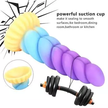 Цветной безопасный силиконовый материал большой дилдо монстр анус пробка мягкая пробка анус секс с мощной присоской основание анальные секс-игрушки