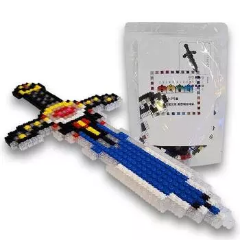 Цветной блок Brick World, светящийся блок деформации меча, смешанные цвета, популярные корейские игрушки