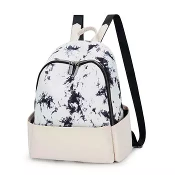 Цветной блок Оксфордский рюкзак Женский рюкзак в студенческом стиле Дорожная сумка синий