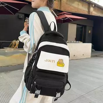 Цветной блок школьная сумка для студентов в стиле колледжа женский мультяшный рюкзак для средней школы арбуз красный