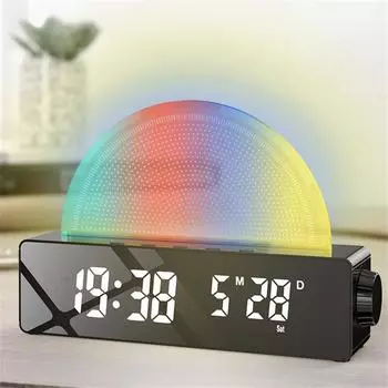 Цветной будильник чёрный