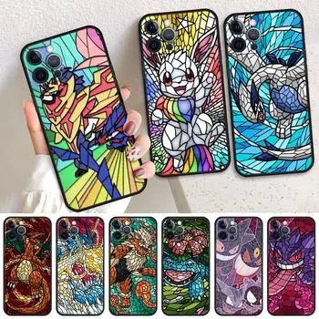 Цветной чехол с изображением Покемона Пикачу для iPhone XR XS X 12 Mini 13 Pro Max SE 14 Plus 7 8 6s 11 14Pro 13Mini 14, матовый мягкий чехол из ТПУ iPhone 14