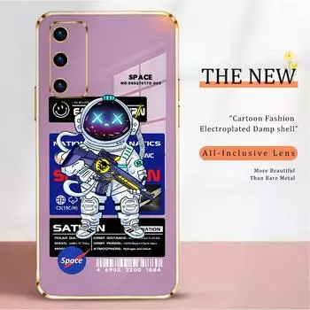 Цветной чехол с покрытием для Samsung Galaxy S22 Ultra S21 FE S20 Plus S10 Note 20 10 M62 M53 M51 чехол для телефона Fashion Cool Astronaut Samsung M30s(M21)