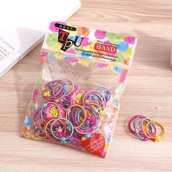 Цветной детский ободок для волос конфетного цвета, веревка для волос, мультяшный ободок для волос, головной убор, 2 юаня, магазин, повязка для волос для маленькой девочки